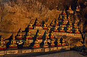 Inle Lake Myanmar. Pindaya, the famous Shwe Oo Min pagoda, a natural cave filled with thousands of gilded Buddha statues. 